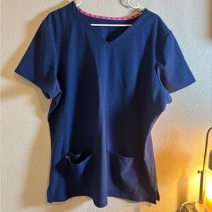 heartsol blue scrub set (v neck + jogger)